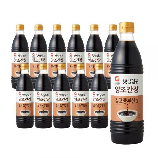 청정원 햇살담은 양조간장 깊고풍부한맛 840ml 12개입