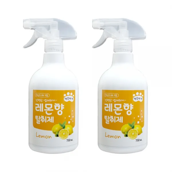 깨끗하개 반려견 탈취제 레몬향 750ml 2개입