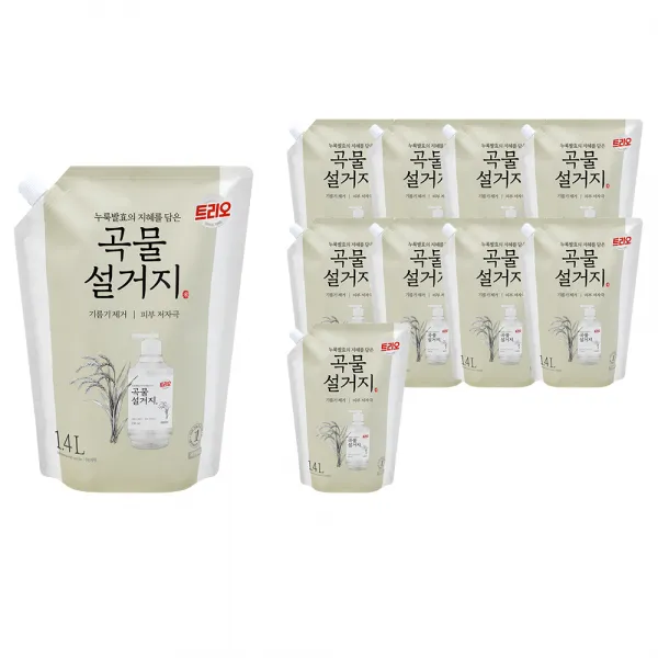 트리오 곡물 설거지, 1.4L, 10개입