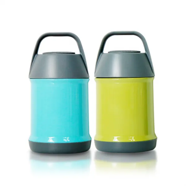 푸코 델리켓 핸들 보온죽통 2p, 블루, 그린, 450ml