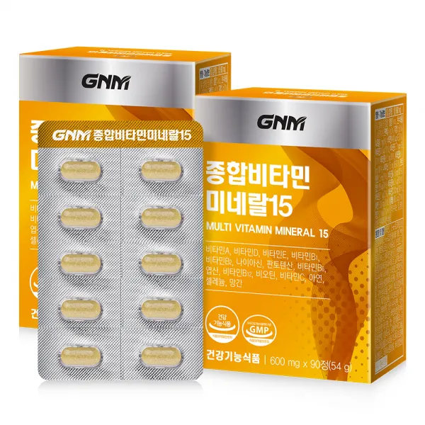 GNM자연의품격 종합비타민 미네랄15, 90정, 2개
