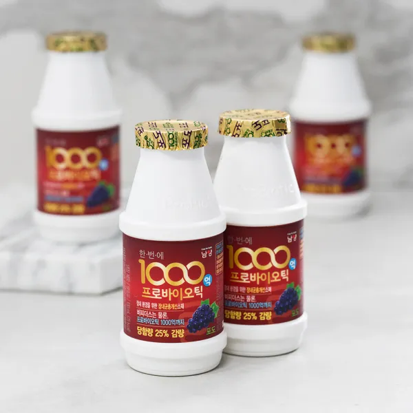 남양 한번에 1000억 프로바이오틱스 요구르트 포도, 130ml, 8개