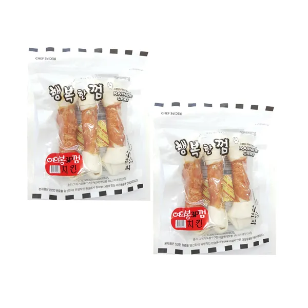행복한껌 여의봉 강아지 껌 3p, 치킨, 2개입