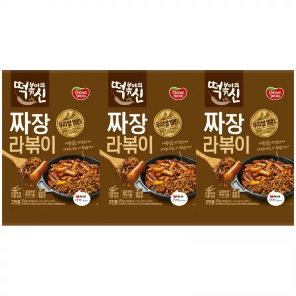 동원 떡볶이의 신 짜장라볶이 372g 3개입