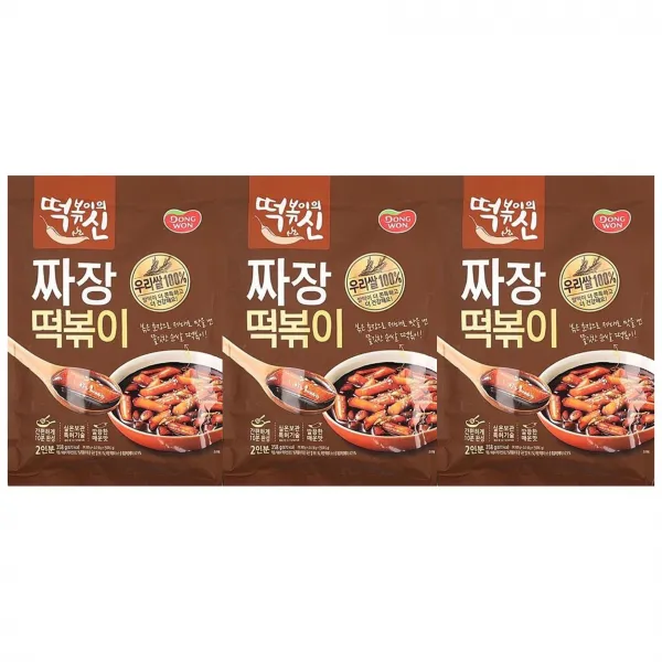 동원 떡볶이의신 짜장 떡볶이, 358g, 358ml, 3개