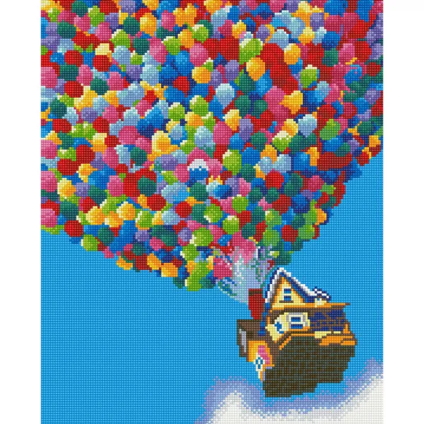아트조이 DIY 보석 십자수 캔버스형 50 x 40 cm, 풍선기구, 1세트