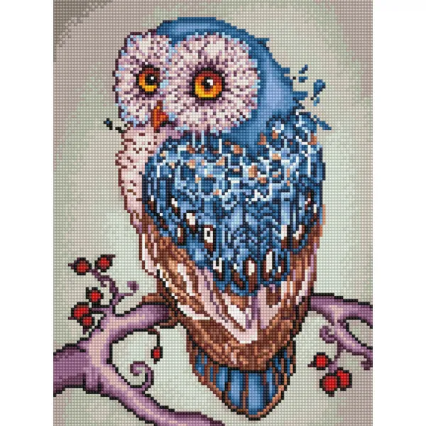 아트조이 DIY 보석십자수 캔버스형 30 x 40 cm, 행운부엉이, 1세트