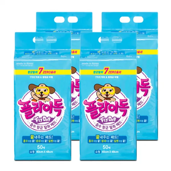플라이독 애견 배변패드 50p, 4개