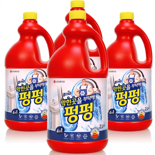 홈스타 막힌곳을 부탁해 펑펑 세정제 용기, 2L, 4개입