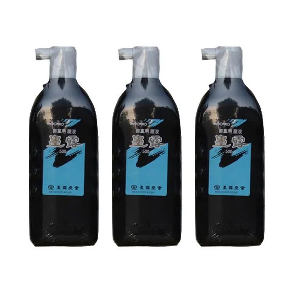 칠성 묵로 고급 서예용 먹물 3p, 500ml, 1색