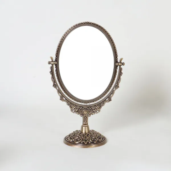 크레디스 엔틱메탈 스텐딩 장미 화장대거울 스몰 신주