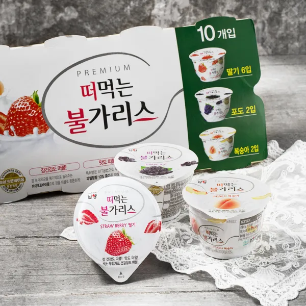 남양유업 떠먹는 불가리스 세트, 딸기 85g x 6p + 포도 85g x 2p + 복숭아 85g x 2p, 1세트