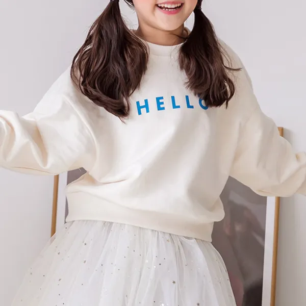 유라비 아동용 코넬 헬로 맨투맨
