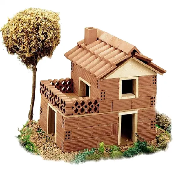 도미네크 레프리카 Cuit벽돌블럭 미디움 샬레 오두막 95피스 Diy 키트 1세트