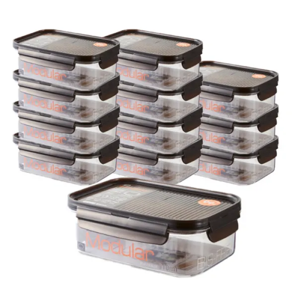 락앤락 비스프리모듈러 밀폐용기 직사각 910ml 12개입 단품