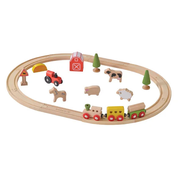 에버어스 농장기차 작동완구 세트 혼합 색상