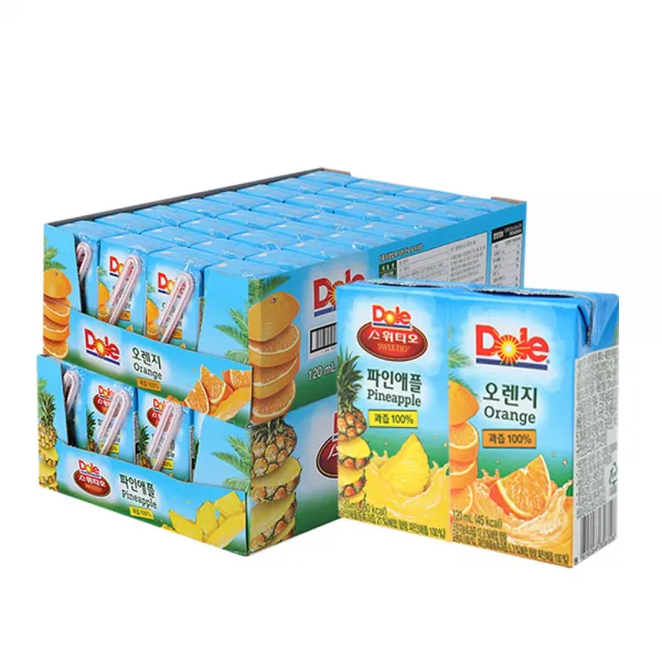 돌 과즙 주스 오렌지 120ml x 32p + 스위티오 파인애플 주스 120ml x 32p, 1세트