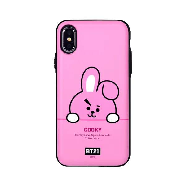 Bt21 까꿍 멀티 카드 범퍼 휴대폰 케이스