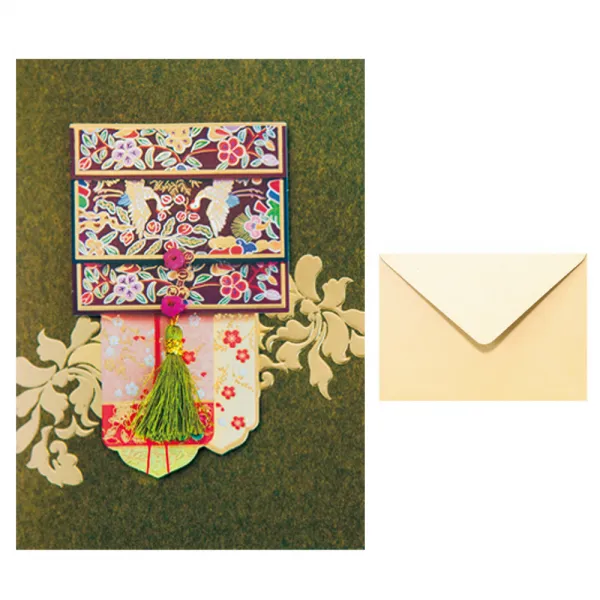 프롬앤투 감사 축하카드 연하장 카드 5p + 봉투 5p T3005 3 혼합 색상 1세트