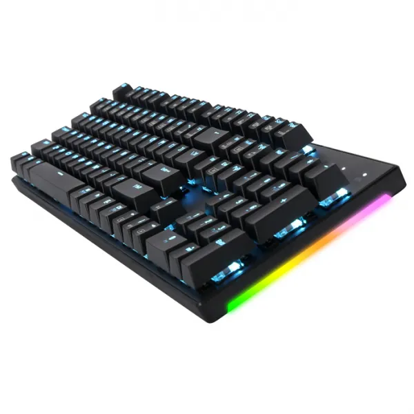 콕스 교체축 사이드 RGB 기계식 게이밍 키보드 적축, 블랙, CK450