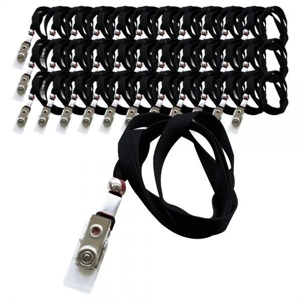 옹달샘 멀티크립 대 명찰줄 9mm, 검정색, 100개입