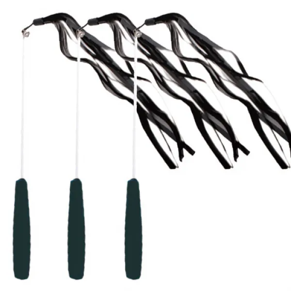 아이엠 고양이 파다닥 힐링 2단 낚시대 검정리본, Black, 3개입