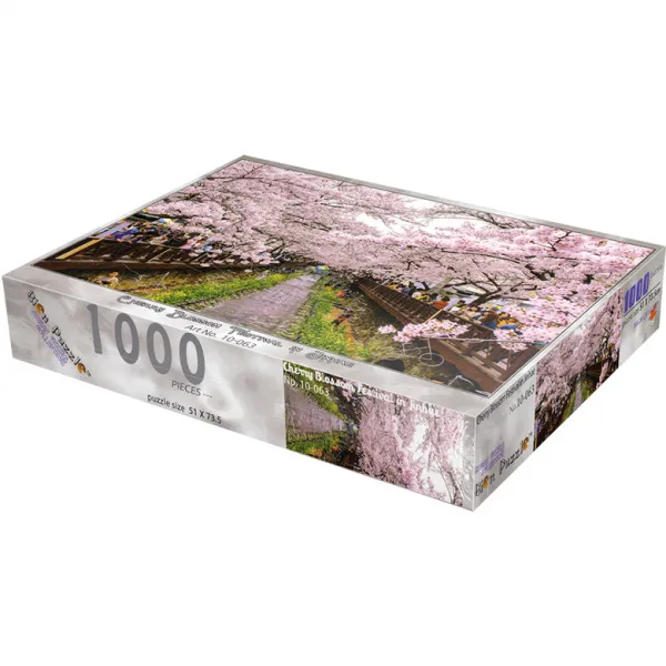 비엔 벚꽃으로 물든 진해 여좌천 직소퍼즐, 1000피스, 혼합 색상