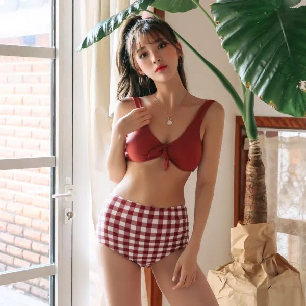 벤디스 마르셀 체크 배색 비키니 F321
