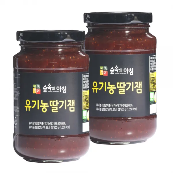 숲속의아침 유기농 딸기잼 500g 2개