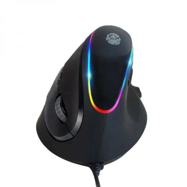 Zio Rgb 버티컬 인체공학 마우스 Zio I980 블랙 다크 그레이 