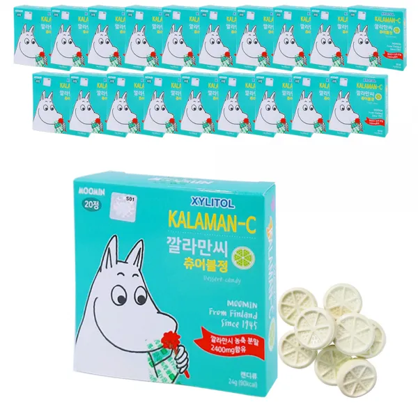 무민 깔라만씨 캔디 위드 자일리톨 랜덤 발송, 24g, 20개입