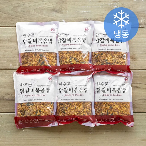 한우물 닭갈비볶음밥 (냉동), 300g, 6개