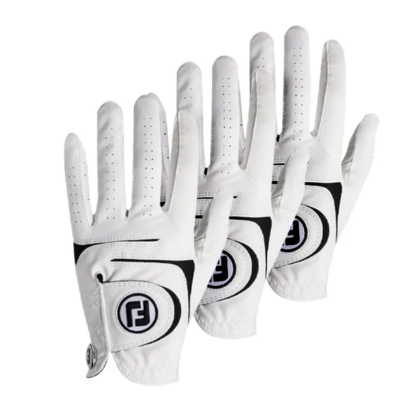 풋조이 남성용 2019 NEW 웨더소프 볼마커 골프장갑 왼손용 3p 66477, 화이트