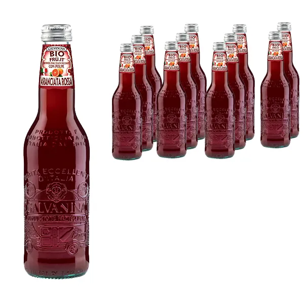 갈바니나 유기농 블러드 오렌지 소다수, 355ml, 12개입