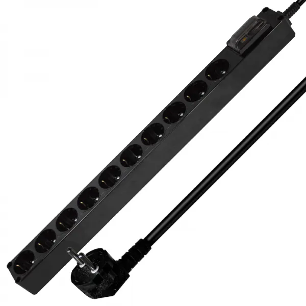 현대일렌트릭 PVC 누전차단 10구 블랙 HM-16GN-105, 5m, 1개
