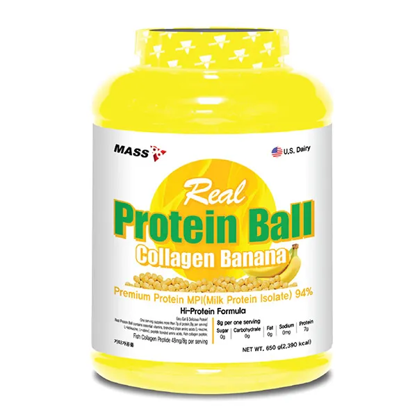 매스96 리얼프로틴볼 헬스보충제 콜라겐 바나나 650g 1개