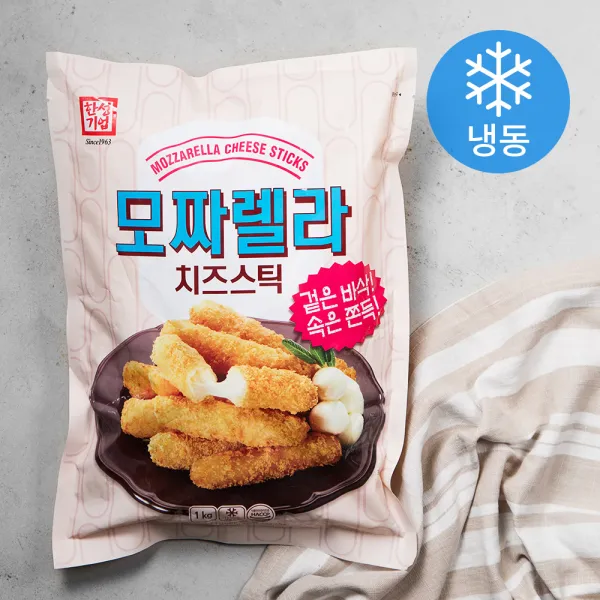 한성기업 모짜렐라 치즈스틱 냉동 1kg 1개