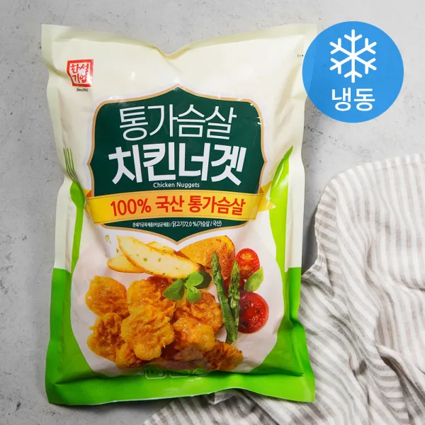 한성기업 통가슴살 치킨너겟 냉동 1kg 1개