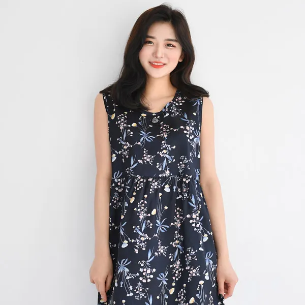 속옷미인 여성용 풍기인견 페퍼 민소매 나시 원피스
