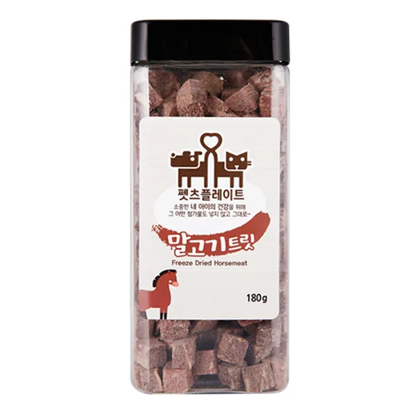 펫츠플레이트 강아지&고양이 동결건조간식 180g, 말고기트릿, 1개