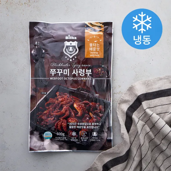 쭈꾸미 사령부 불타는 매운맛 냉동 600g 1개