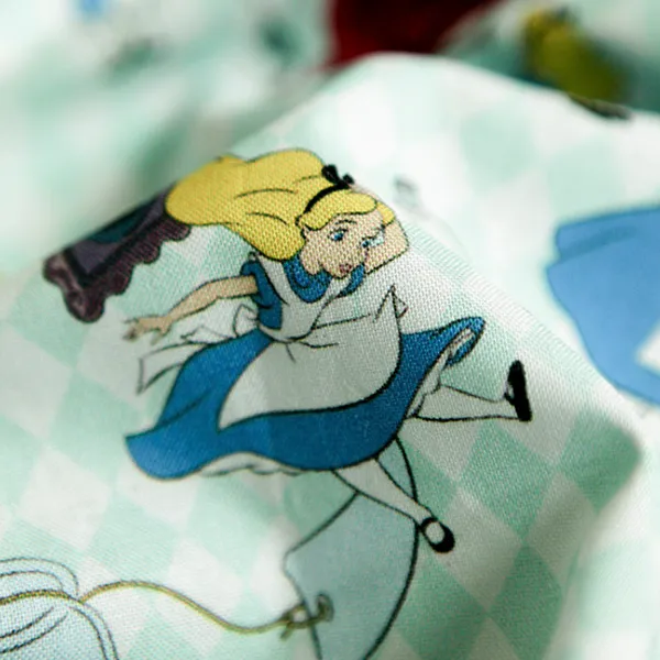 코튼빌 아트패브릭 디즈니 코튼 20수dtp 앨리스 어드벤처 원단 민트