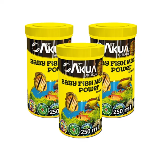 아트아쿠아 베이비 맥스 파워 담수 해수 치어 산호 사료 250ml 3개입