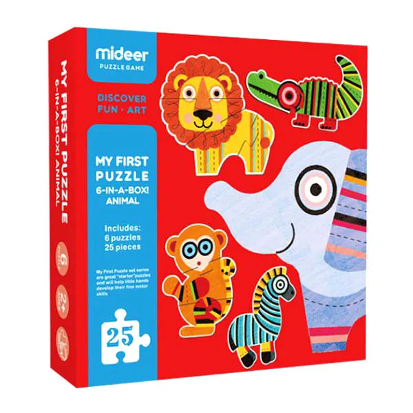 Mideer 첫 퍼즐놀이 동물 1개 25피스