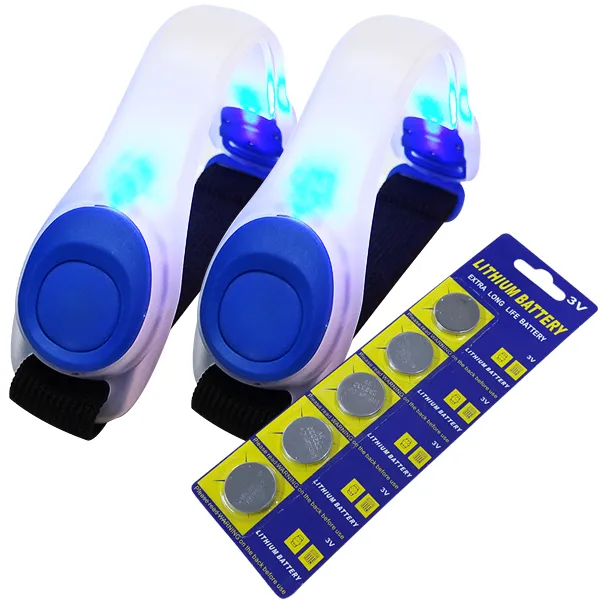 라이트매니아 LED 스포츠 암밴드2p + 배터리 5p 세트, 블루