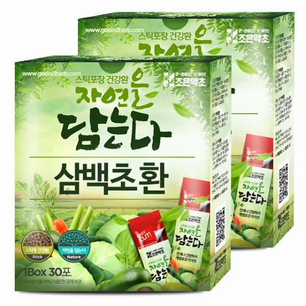굿허브 조은약초 자연을 담는다 스틱형 삼백초환, 90g, 2개입