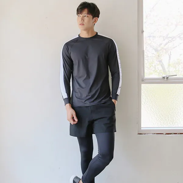 벤디스 남성용 자외선차단 서퍼에디션 C279 + 반피 워터레깅스 A805 래쉬가드 세트