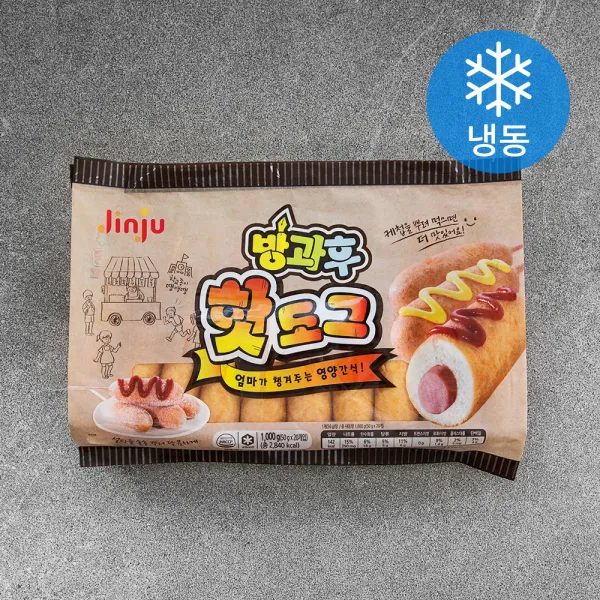 진주햄 방과후 핫도그 (냉동), 1000g, 1개