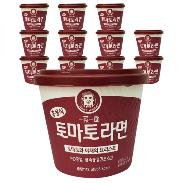 일채일면 홍콩식 토마토 컵라면 112g, 12개입