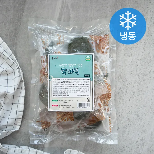 유기방아 쑥개떡 (냉동), 600g, 1개